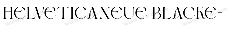HelveticaNeue BlackE字体转换